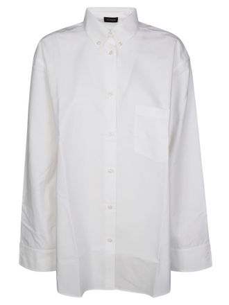 Andamane Oversized Button-Down Shirt with Classic Collar