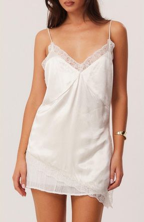 SNDYS Toni Lace Trim Asymmetric Camisole in Creme at Nordstrom, Size X-Small
