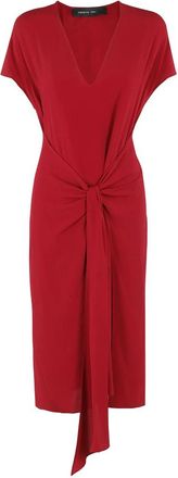 Federica Tosi Stijlvolle Crepe de Chine Strandjurk - Dames - Casual kleedjes - Rood - L - Kleedjes