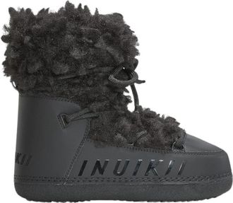 INUIKII Mountain Teddy - Dames - Winterlaarzen - Zwart - 38 EU - Leer - Schoenen