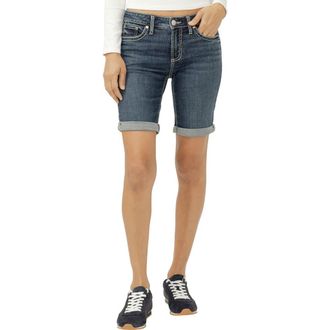 Silver Jeans Co Suki Denim Bermuda Shorts in Fort Myers at Nordstrom, Size 28