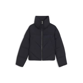 BOSS Zippered puffer jacket in lustrous fabric