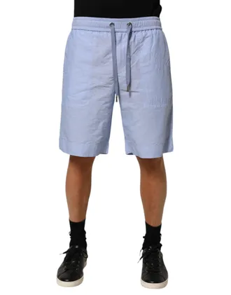 Dolce & Gabbana Linen Bermuda Shorts - Blue