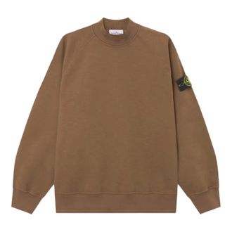 Stone Island Sudadera con parche de logo - Sweatshirts & Hoodies - Hombre - Marr&oacute;n - XL