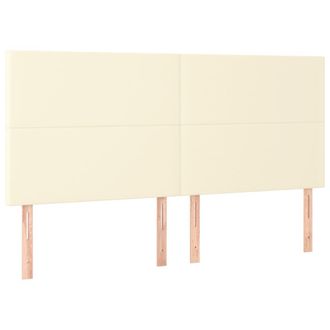 vidaXL Testiere 4 Pz Crema 100x5x78/88 Cm In Similpelle - Vidaxl