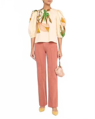 Ulla Johnson Ravena Puff Sleeve Top In Inner Nature