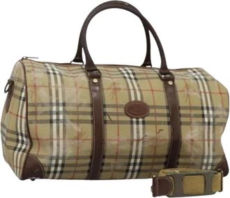 Burberry Pre-owned Weekend Bags, female, Beige, Size: ONE SIZE Pre-owned Boston Bag