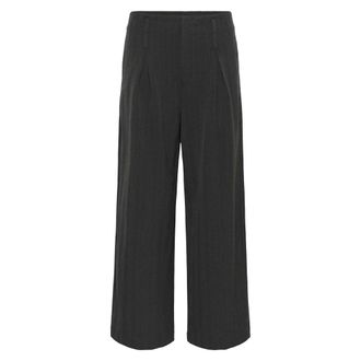 MY ESSENTIAL WARDROBE Luna High Wide Pant - Dames - Broeken - Grijs - Maat: L Viscose