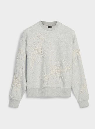Icone Womens Embossed flowers sweatshirt