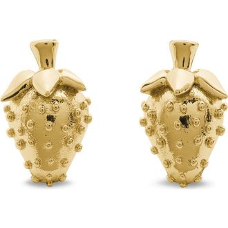 Kate Spade New York secret garden strawberry statement stud earrings in Gold. at Nordstrom