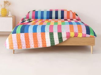 Happy Friday Colcha 100% algod&oacute;n multicolor 240x260 cm (cama 135/140/150)