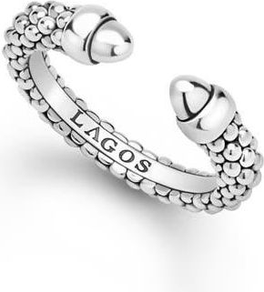 Lagos Signature Caviar Versa Ring in Silver at Nordstrom, Size 6