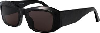 Balenciaga Rechthoekige zonnebril - unisex - Zonnebrillen - Zwart - 54 MM - Accessoires