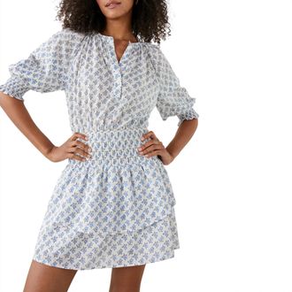 Rails Womens Milana Dress In White Blue Ivy