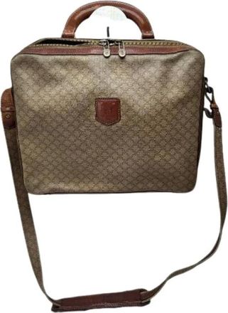 Celine Pre-owned Handbags, female, Beige, Size: ONE SIZE Pre-owned Vintage Leather Handbag