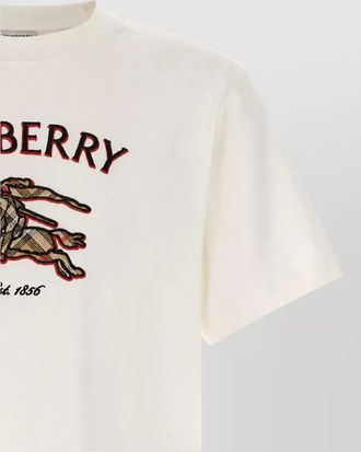 Burberry cotton logo-embroidered crew-neck t-shirt