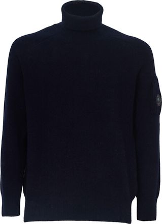 C.P. Company Turtleneck Sweater In Grs Certified Lambswool