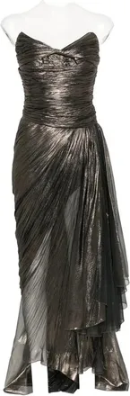 Maria Lucia Hohan Metallic-effect Lace-up Dress