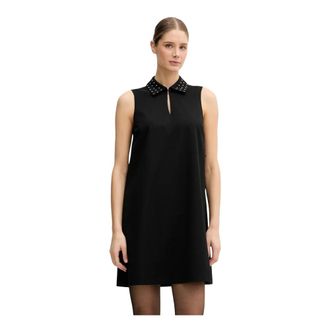 Benetton Dames, Jurken, Zwart, Maat: XS Katoen