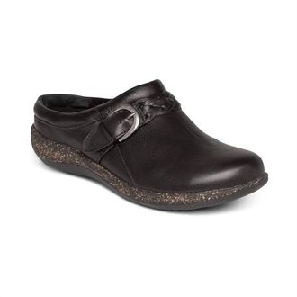 Aetrex Womens Libby Braided Clog In Black