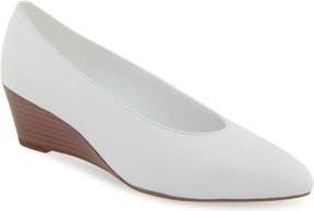 Aerosoles Caruzo Wedge Pump in Bright White Leather at Nordstrom Rack, Size 8.5