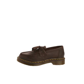 Dr. Martens Business Shoes, female, Brown, Size: 9 1/2 US Brown Leather Moccasin Shoes with Tassels