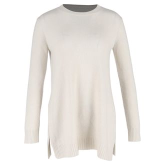 Max Mara Selina Oversized Sweater in White Wool