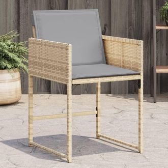 vidaXL Vidaxl - Sillones Jard&iacute;n Con Cojines 4 Uds Rat&aacute;n Sint&eacute;tico Beige Mezcla