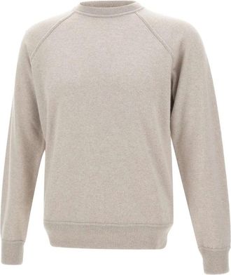 FILIPPO DE LAURENTIIS Trui met ronde hals - Heren - Ronde hals truien - Grijs - 4XL - Wol - Truien & Vesten