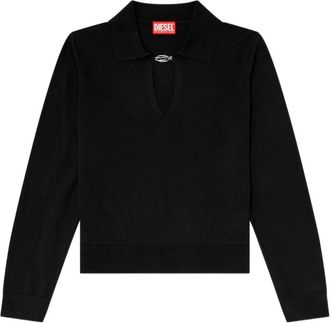 Diesel V-hals Brei Top - Dames - V-hals truien - Zwart - M - Truien & Vesten