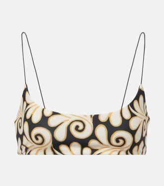 Cala de la Cruz Isla printed bikini top