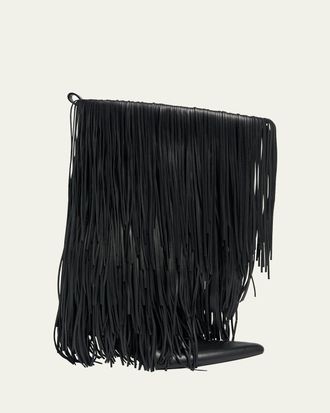 Balenciaga Avenue Fringe Leather Booties