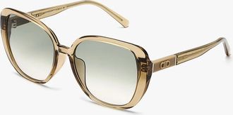 Ferragamo Light Grey Gradient Square Ladies Sunglasses SF2053SLBK 210 57