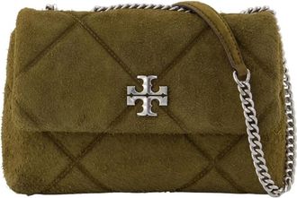 Tory Burch Groene Diamant Omvormbare Schoudertas - Dames - Schoudertassen - Groen - ONE Size - Leer - Tassen