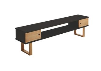 HOGAR 24 Mueble Tv &oacute; Mesa de televisi&oacute;n 150 en color Negro y Encerado