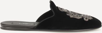 Dolce & Gabbana Velvet Slippers Male 45