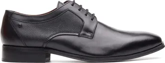 Base London Dome Mens Derby Shoes Black Leather - Size UK 11