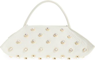Altuzarra Origami East/West Baguette Bag in 380102 Ivory/Crystal at Nordstrom