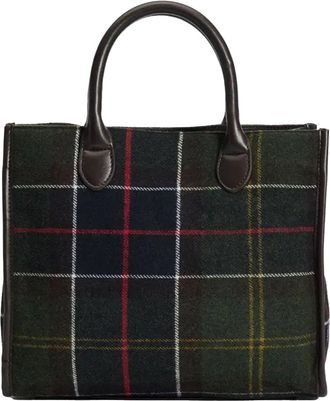 Barbour Womens Tote Bag Barrhill Wool Mix Multicolour Polyester Handbags Hand