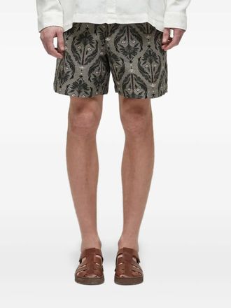 Osklen patterned-jacquard shorts - White
