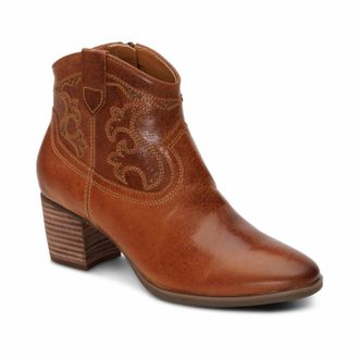 Aetrex Womens Reagan Ankle Boot In Cognac