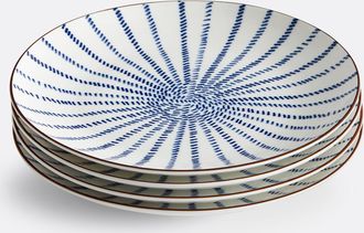 La Redoute Interieurs Set van 4 platte borden met straalmotieven, Bowlia