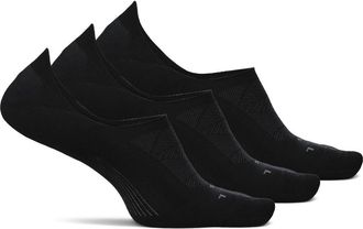 Feetures Elite Light Cushion Invisible Socks AntiSlip Sport Sock Liner with Targeted Compression in Night Black at Nordstrom, Size Large