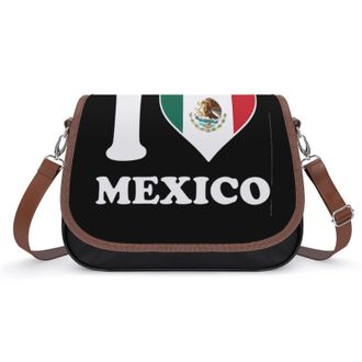 Generic I Love Mexico Mexican Womens Crossbody Bag Fashion Shoulder Handbags Message Tote Bag with Adjustable Strap