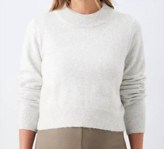 Ripe Tia Crop Knit Sweater -Maternity In Snow Marle