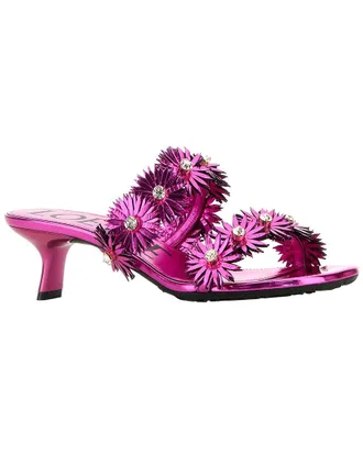 Loewe Petal Flower Crystal & Leather Sandal