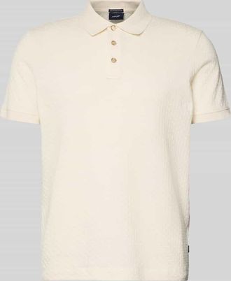 Joop Poloshirt mit kurzer Knopfleiste Modell Roni in Offwhite, Gr&ouml;&szlig;e XXXL