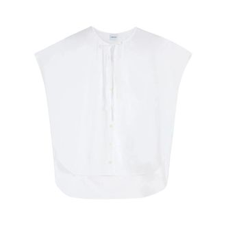 Aspesi Blouses, female, White, Size: 2XS Muslin Cotton Shirt