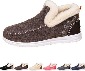 Generic 2026 New Winter Boots for WomenShoes Comfy Orthopedic Arch Suppor Non Slip House Shoes for Indoor Outdoor Boots (Brown,5.5)