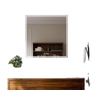 OEM Specchio Da Bagno A Led, Forma Quadrata, 800 X 800 Mm, Potenza 24w, Temperatura Colore 3500k-6500k, Impermeabile Ip44